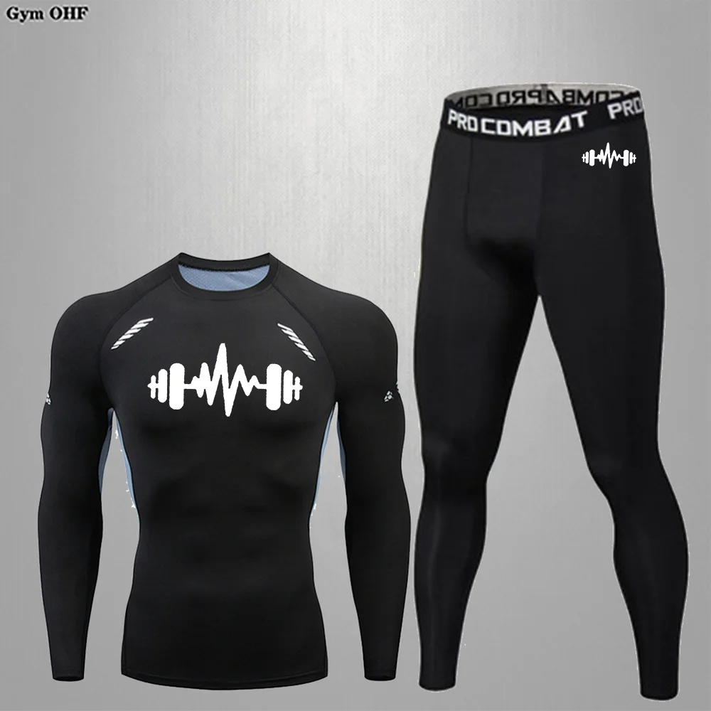 T-shirt de sport et de fitness à thème imprimé haltère pour homme, course à pied, entraînement, haute élasticité, coupe couvertes, respirant, séchage rapide, MMA