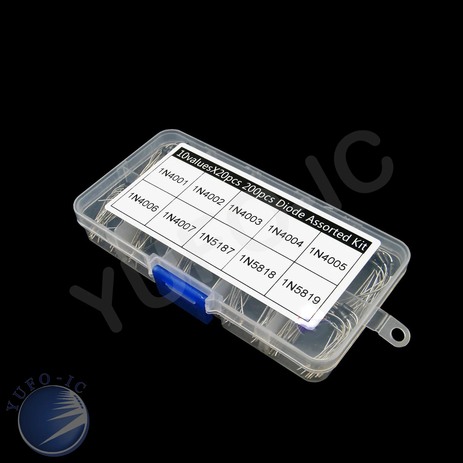 1Box 10 Value * 20pcs=200pcs Diode Kit 1N5817 1N5818 1N5819 IN4001 1N4002 1N4003 1N4004 1N4005 1N4006 1N4007 Assorted Rectifier