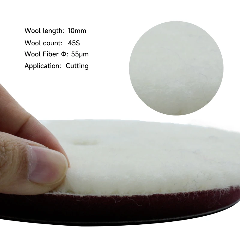 DETAILING Best Stripe Type 100% Lambs Wool Buffing Pad Woolen Polishing Pad For 5inch and 6inch RO,DA, GA Polishers