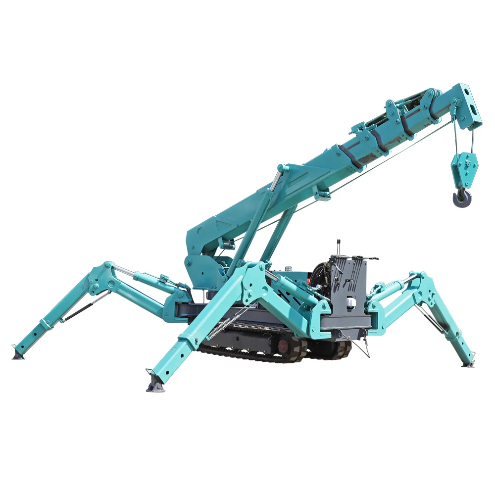 1Ton/2Ton/3Ton/5Ton/6Ton Mini Crawler Spider Crane with Electric Motor & Auto‑leveling for Precision Placement