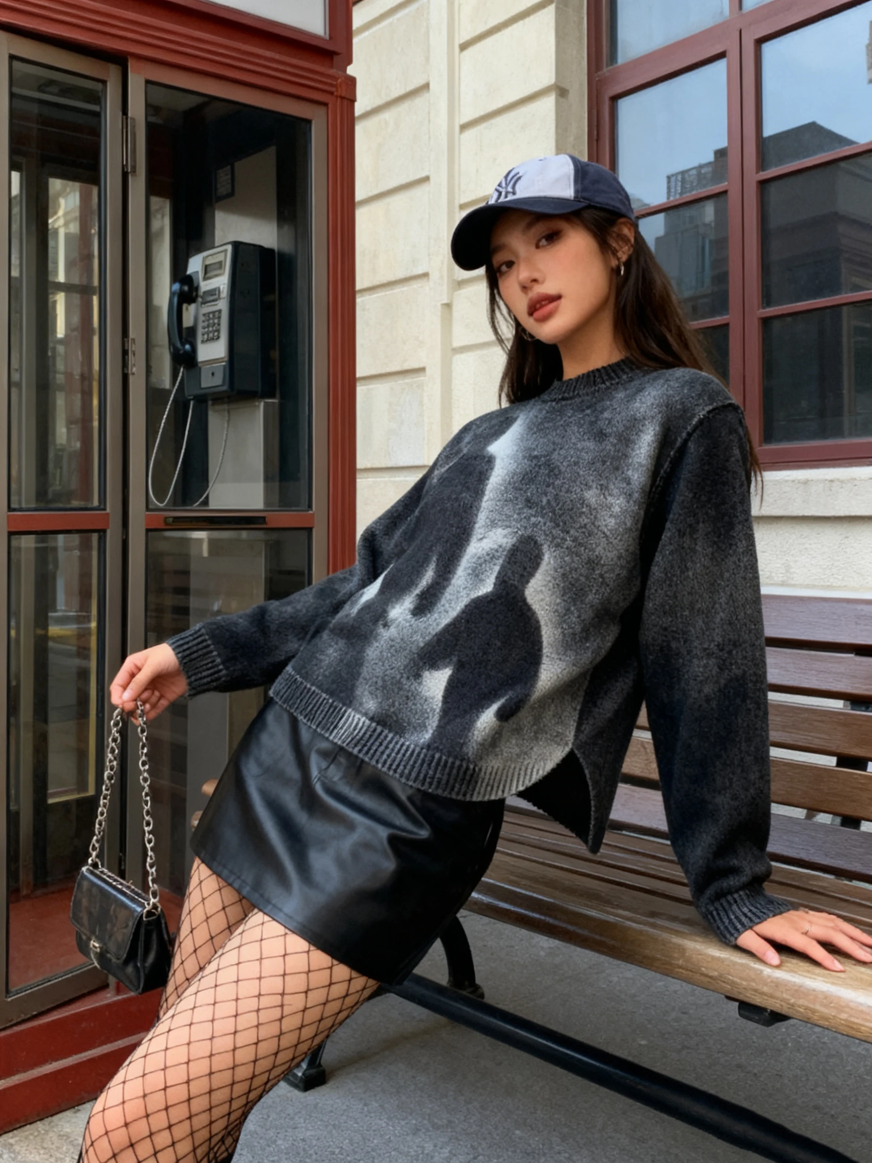 الأمريكية الساخنة فتاة روك الشرير طباعة العصرية سترة الخريف/الشتاء Y2K Harajuku فتاة ساخنة مريحة بلوزات فضفاضة غير رسمية ايمو