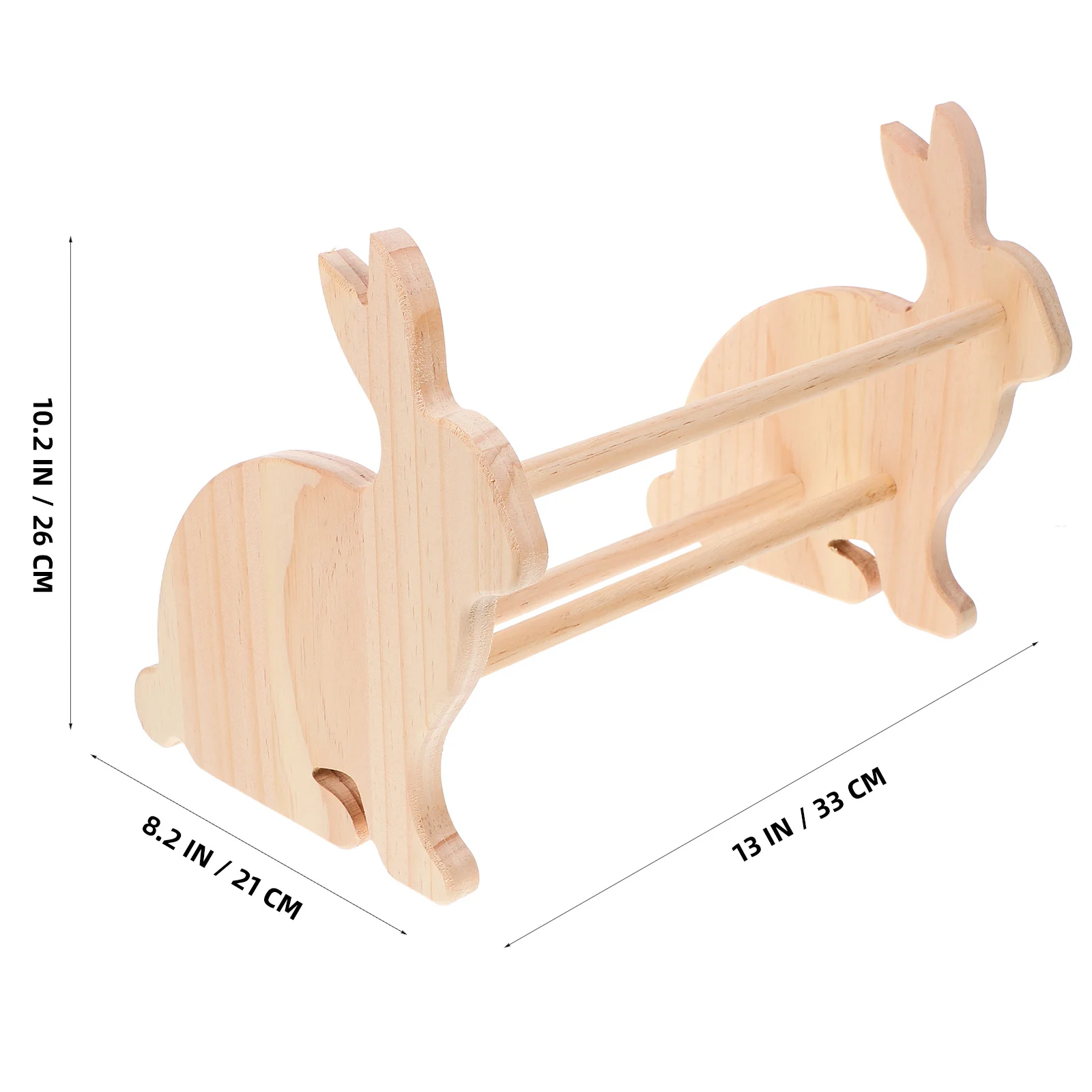 

Wood Tabletop Rabbit Bookshelf Small Desktop Organizer Wood Book Holder Storage Rack for Books Files Makeup Tools