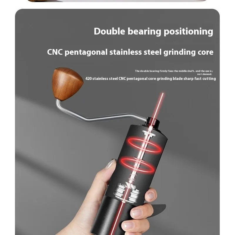 Pour Over Coffee Maker Set with Dripper Carafe Hand Grinder Stainless Steel Filter for Home Brewing Barista Beginners