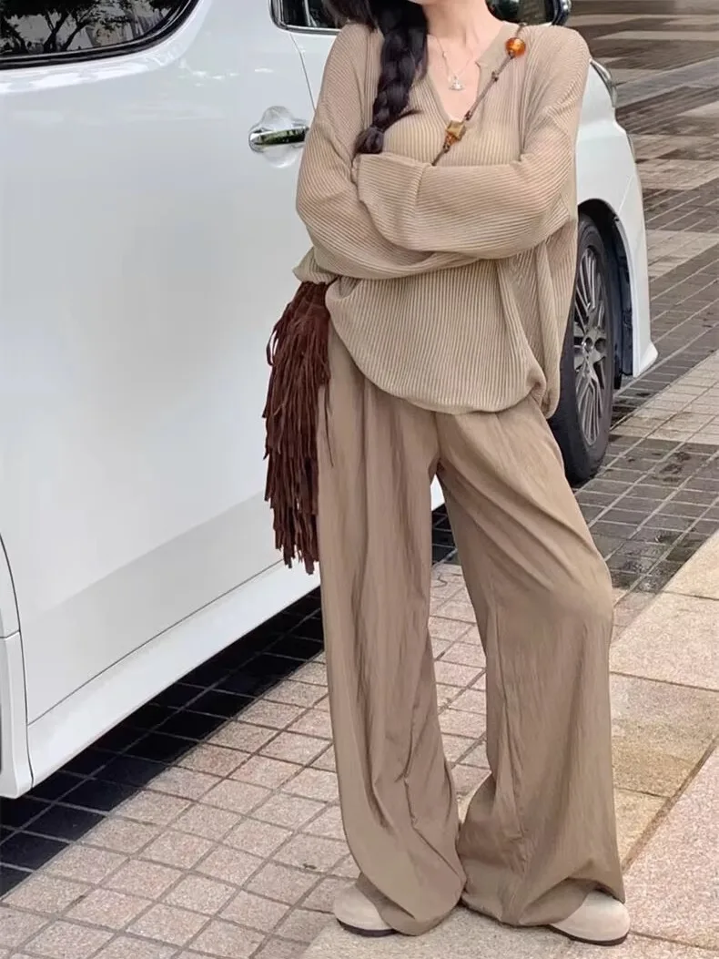 ملابس تريكو نسائية فضفاضة طويلة مفرغة جديدة 2023 ربيع خريف حماية من الشمس مكيف هواء غطاء علوي #5