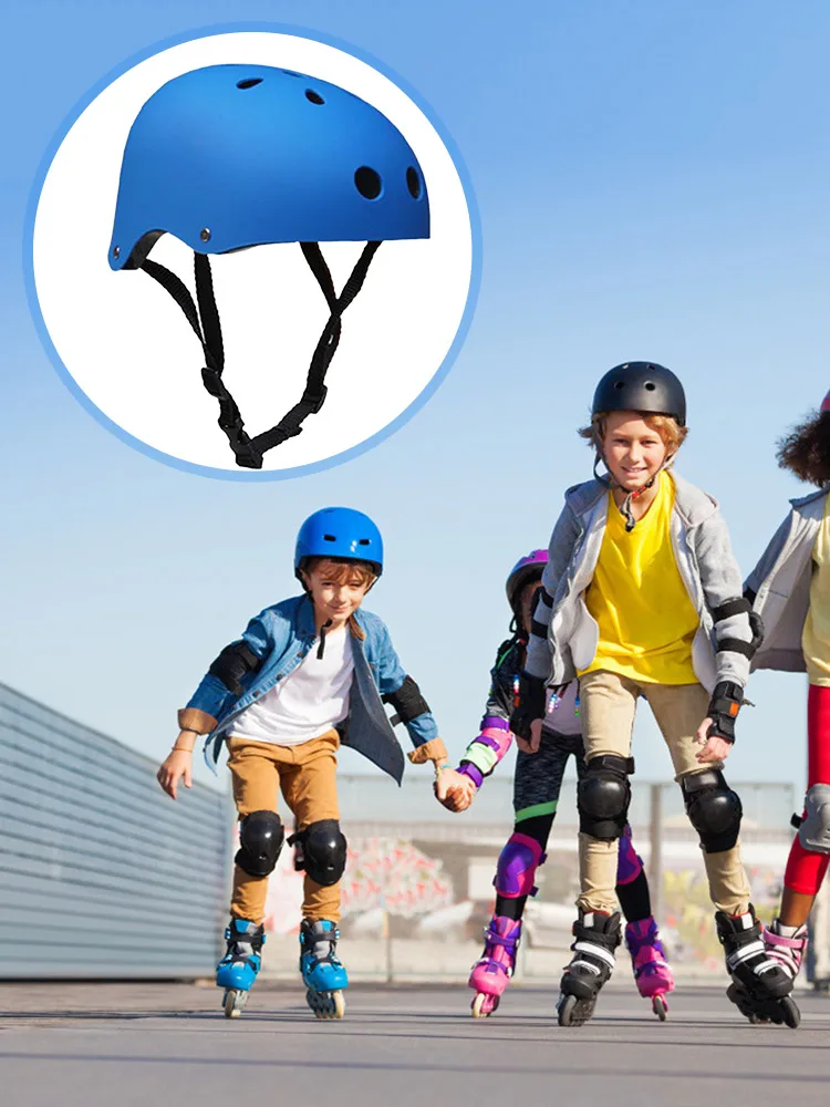 Adjustable Skating Roller Helmet Breathable Portable Safety Skateboarding Helmet Impact Protection Protective Gear for Children