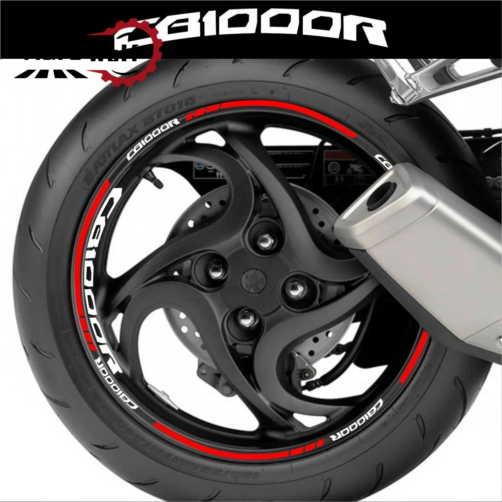 Motorcycle Wheel Decal Stickers Stripes Reflective Waterproof Tire Stickers Kit For HONDA CB1000R CB1000 R cb1000r