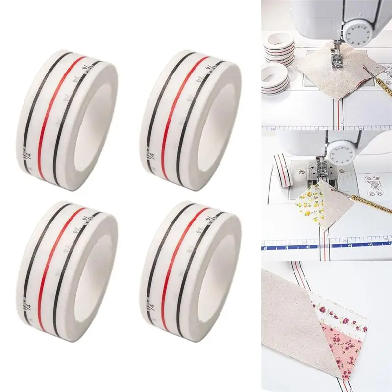 4Pcs Seamingly Seam Guide Instruction Tool Sewing Basting Tape Machine Sewing Machines Seam Tapes-B61B