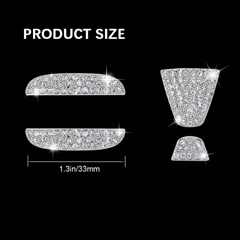 3D Rhinestone Car Steering Wheel Stickers For Honda Civic CR-V Accord Diamond Emblem Interior Decorative Decal Trim Accessories