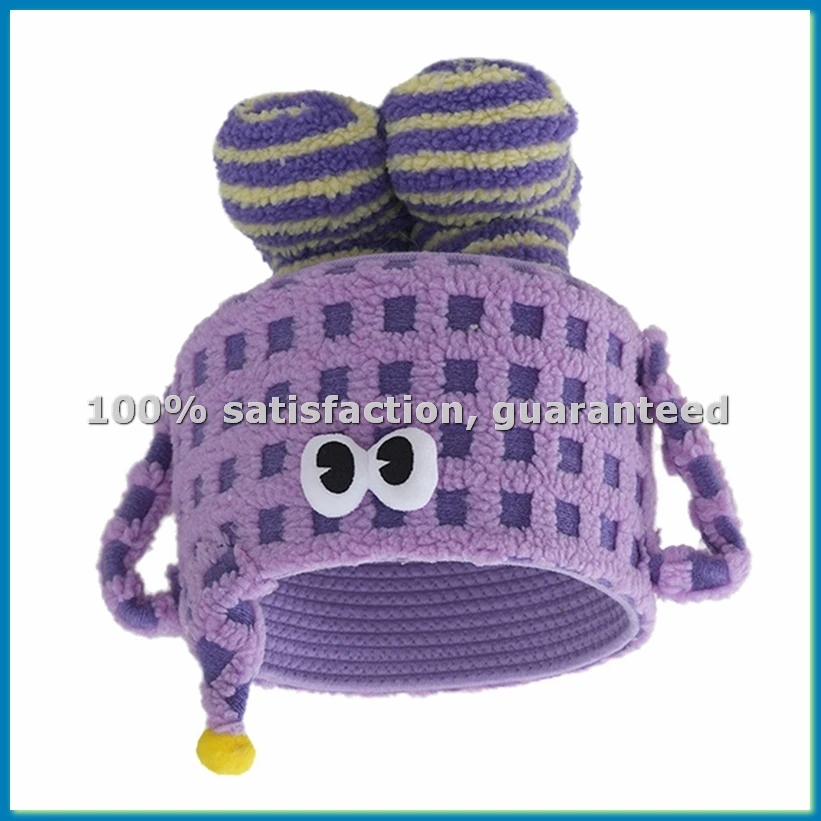 Cesta de Almacenamiento Tejida, Cesta de Almacenamiento de Dibujos Animados, Bolsa de Almacenamiento de Juguetes y Aperitivos, Linda Decoración para el Hogar-ABLL