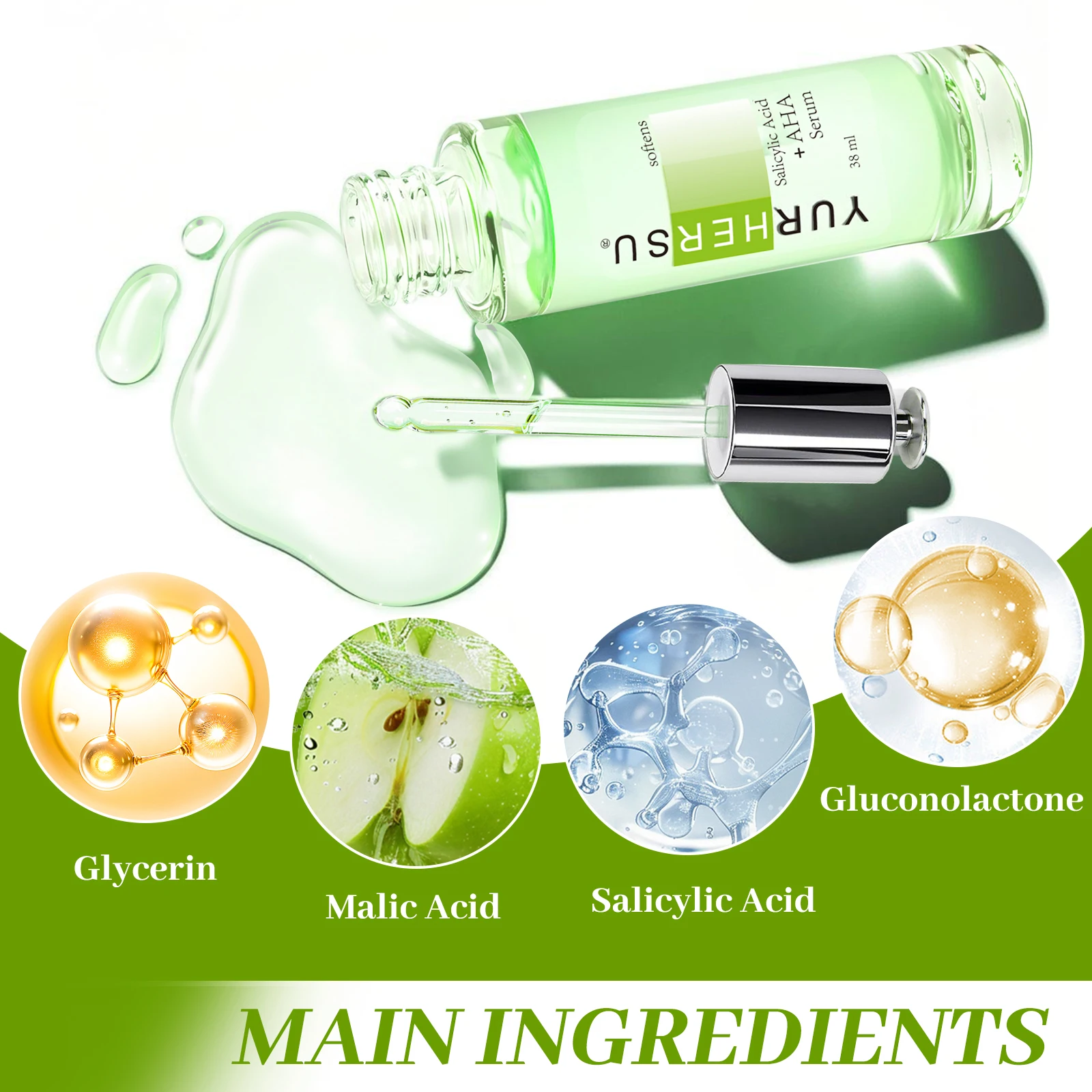 38 مللي حمض الساليسيليك حساسة المسام الوجه جوهر ترطيب ترطيب لطيف الرعاية تقليص المسام ضوء الماء الجمال مصل الوجه #2