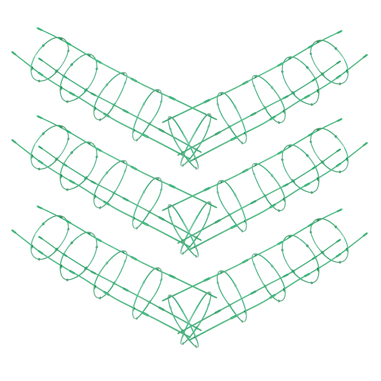 

6 Sets Flower St Bracket Houseplant Trellis Clips Plants Support Metal Garden Tomato Cages Plastic Chain Plant