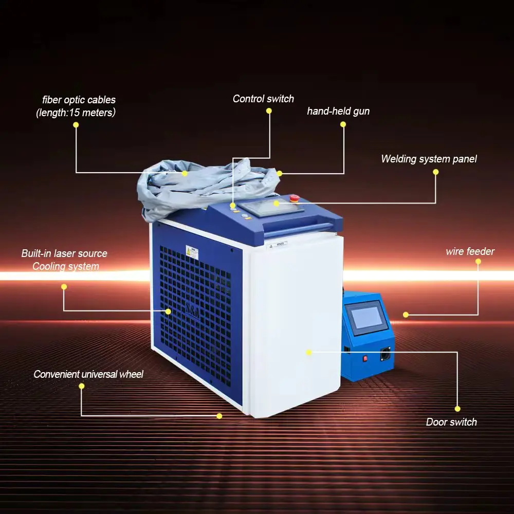 3 in 1 Multi Function Fiber Laser Welding Machine 1500 2000 3000W High Efficiency Metal Fabrication
