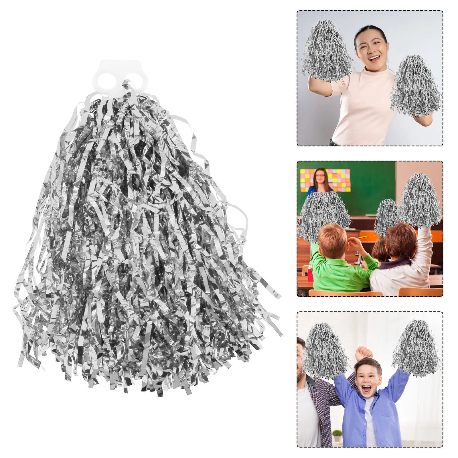 

10Pcs Cheerleading Pom Poms Vibrant Compact Design for Cheering Dance Events Team Spirit Party Festival Reusable Performance