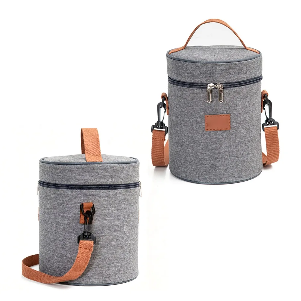 Oxford Cloth, Insulated Lunch Bag EPE Pearl Cotton Aluminum Film Cooler Lunch Bag Square/Cylinder Shape Portable Food Container
