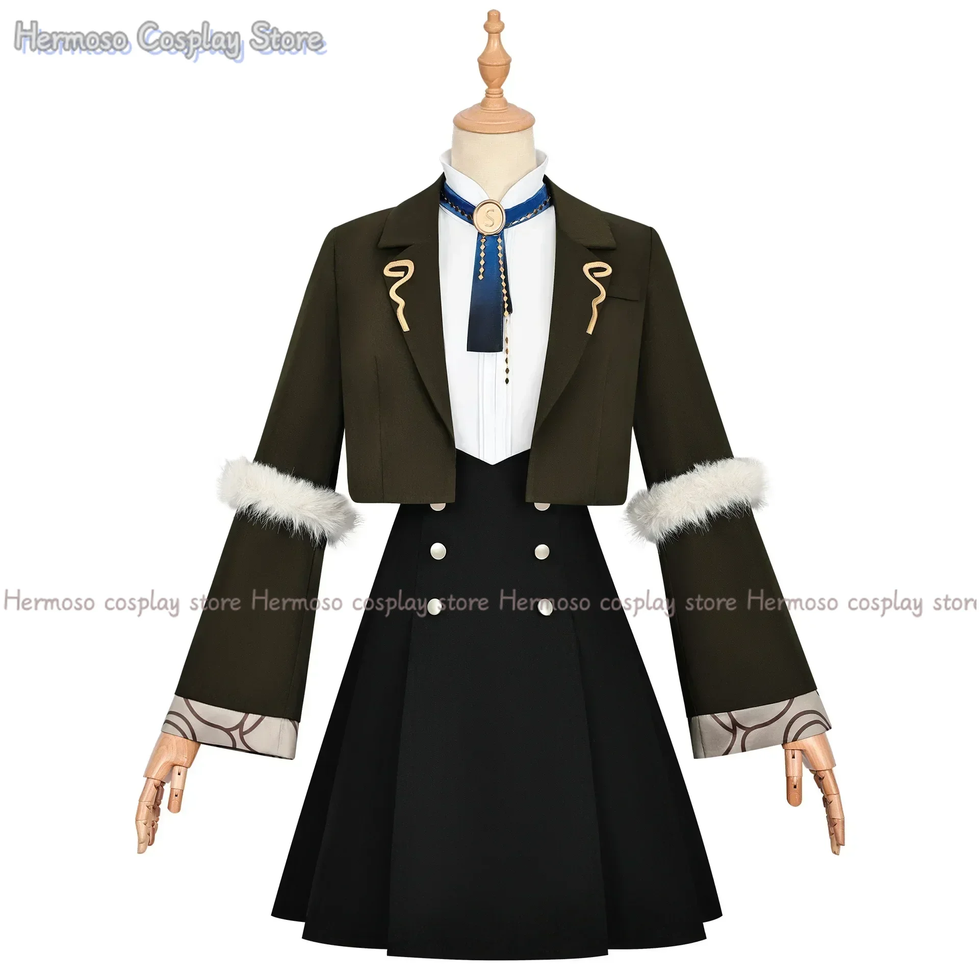 Newly Game Arknights Operator Lappland Cosplay Costume Wig Childhood Coat Skirt Uniform Prop Full Set Woman Cute Christmas Dress