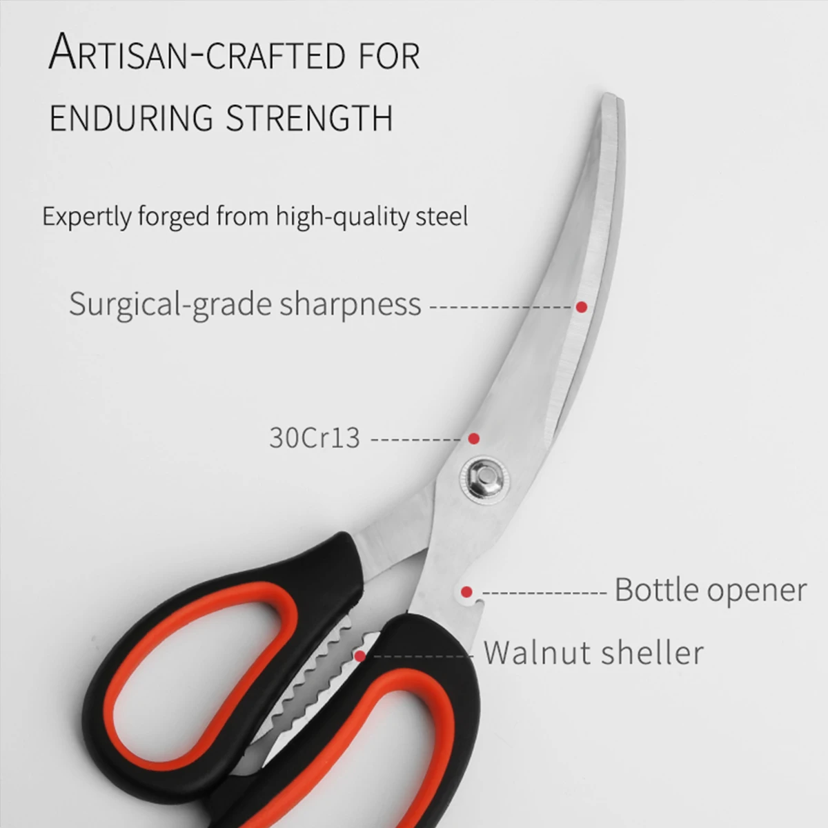 ELephas PLus Stainless Steel Barbecue Scissors Steak Kitchen Scissors Manufacturer Kitchen Tools Household Scissors