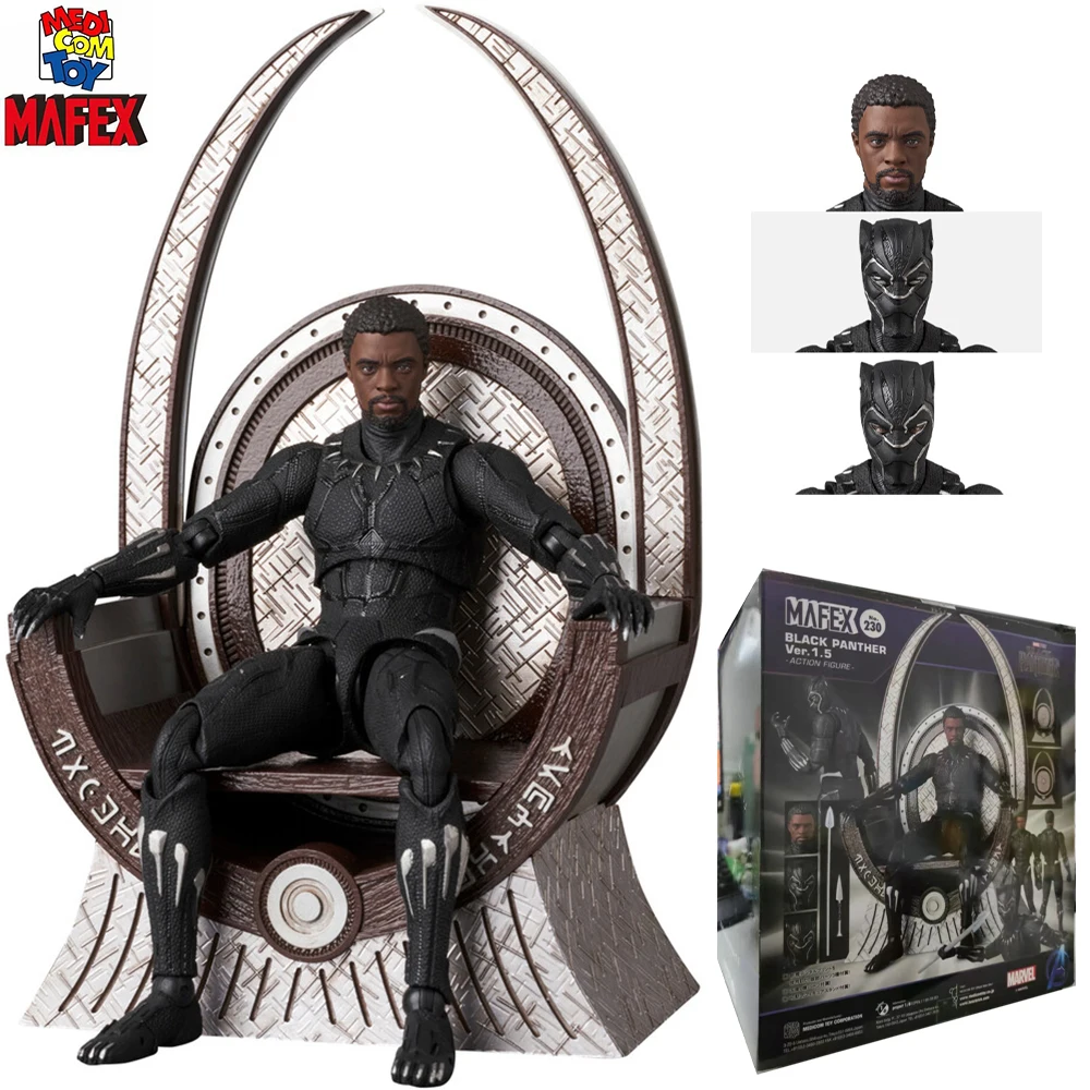 

%100 оригинальная игрушка Medicom Mafex (No 230) Черная пантера T'Challa Ver.1.5 аниме фигурка модель украшения подарки игрушки