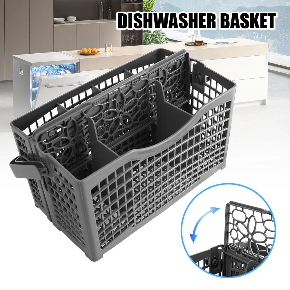 سلة أدوات فضية لغسالة الأطباق العالمية لرف تخزين سكاكين Bosch/Maytag/Kenmore/Whirlpool/LG/Samsung/Kitchenaid، GE