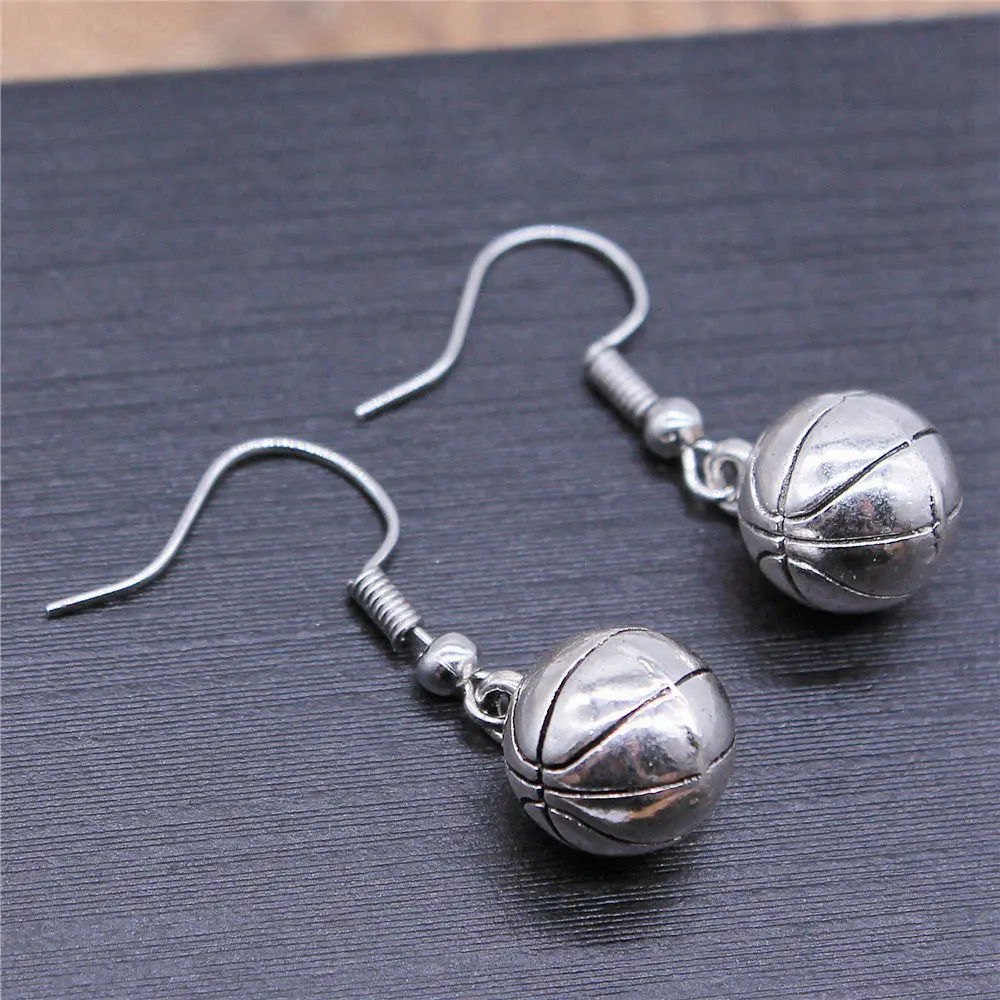 1pair 3D Basketball Set of earrings men accessories jewelry materials for you hook Size 18x19mm