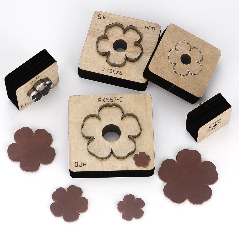 قطعة واحدة من قوالب القطع المصنوعة من الجلد الصناعي الدقيق - أداة قطع قوالب الزهور بخمسة بتلات، أداة حرفية حادة ومتينة لأعمال الجلد بنفسك #1