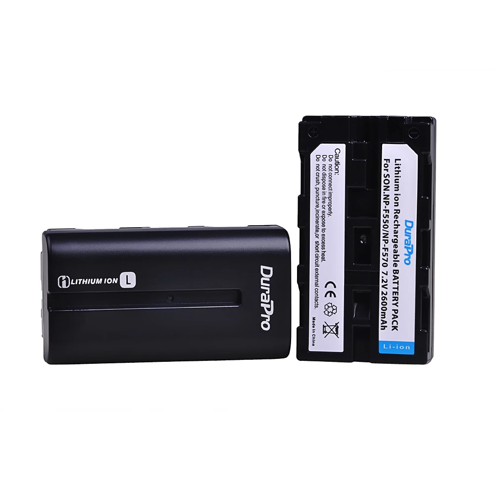 DuraPro 2600mah NP-F550 NP-F330 NP F550 NP F330 Battery+LED Dual USB Charger for Sony NP-F550 NP-750 YONGNUO Camera Lights