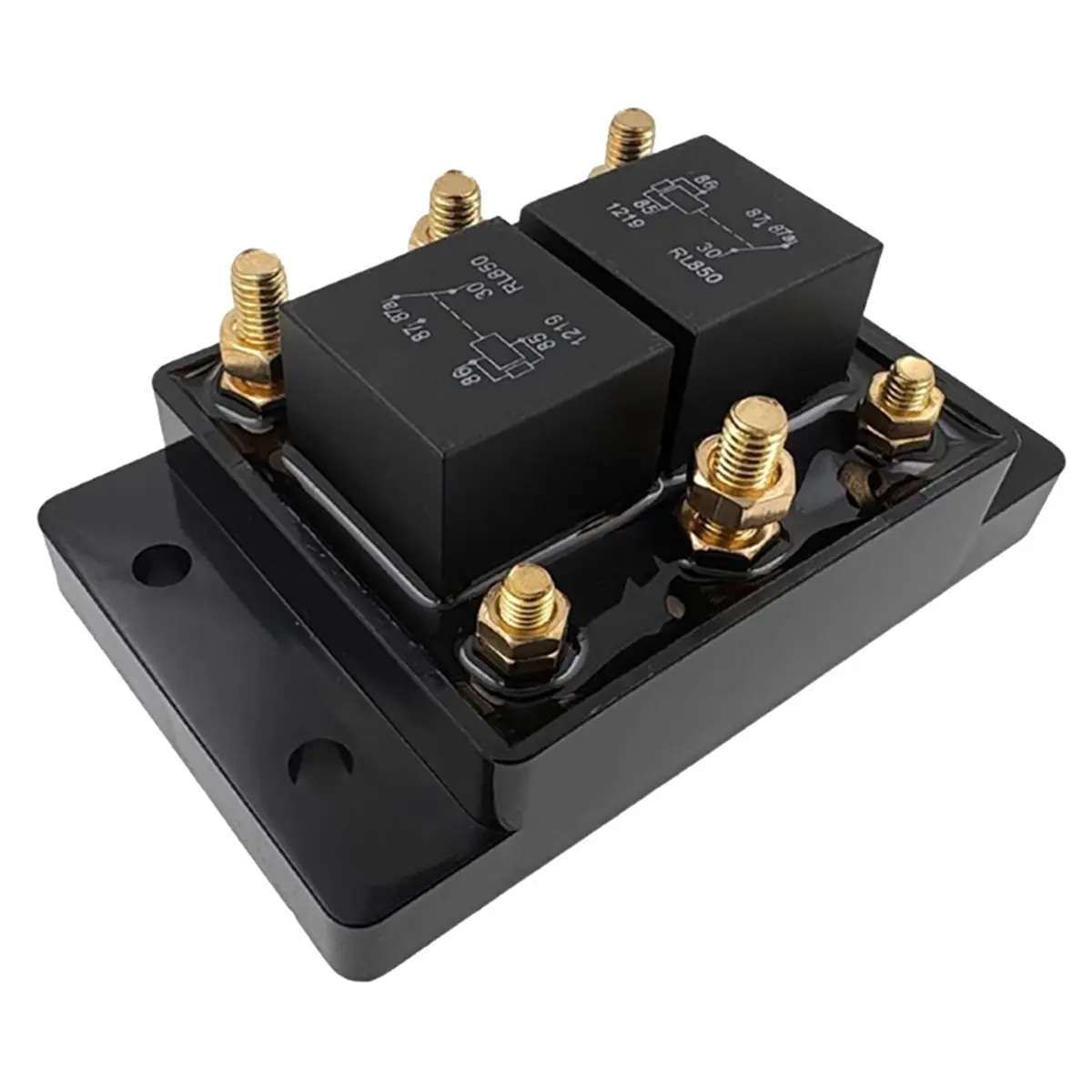 Compatible 12V 80A Forward and Reverse Relay Module with 6 Studs Waterproof for Tarp Winch Motors Replaceable ATP0110 Relay