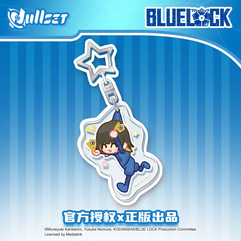 새로운 판매 정품 Nullset Blue Lock 아크릴 열쇠 고리 Yoichi Isagi Meguru Bachira 양면 펜던트 Acg 상품 깜짝 선물