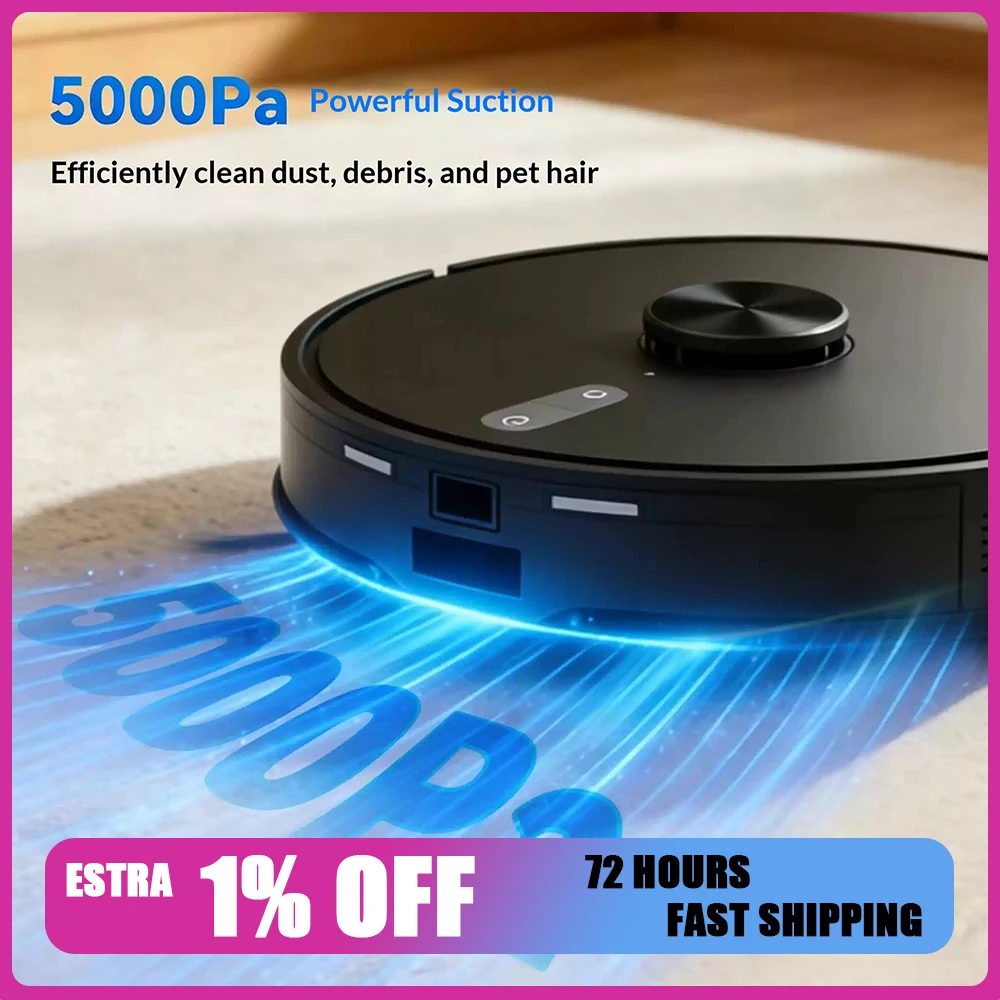 SUONO Sweeping Robot Vacuum Household automatic ultra-thin Robot Vacuum Cleaner 5000Pa strong suction Efficient cleaning