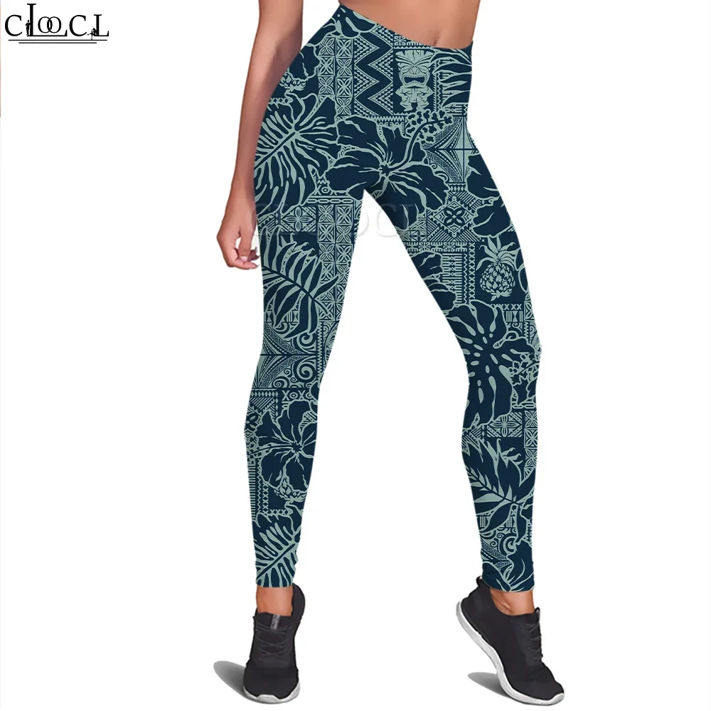 CLOOCL Women Legging Retro Leaf Pattern 3D Printed Trousers for Female Workout Push Up Jogging Gym Sports Leggings