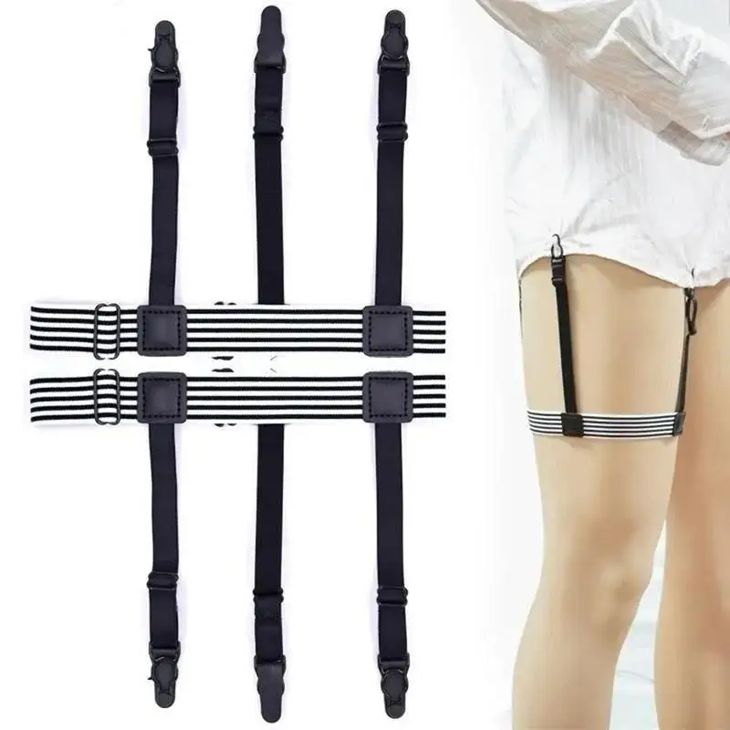 ใหม่ Suspenders Suspensorio Braces เสื้อ Anti-Skid คลิปต้นขาแหวนเข็มขัดเสื้อผ้าอุปกรณ์เสริม