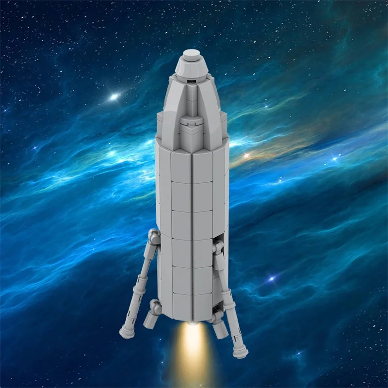 MOC SpaceX Starhopper Rocket Building Blocks Model Space Exploration Rocket Carrier Rocket Bricks DIY Creative Toys Child Gift