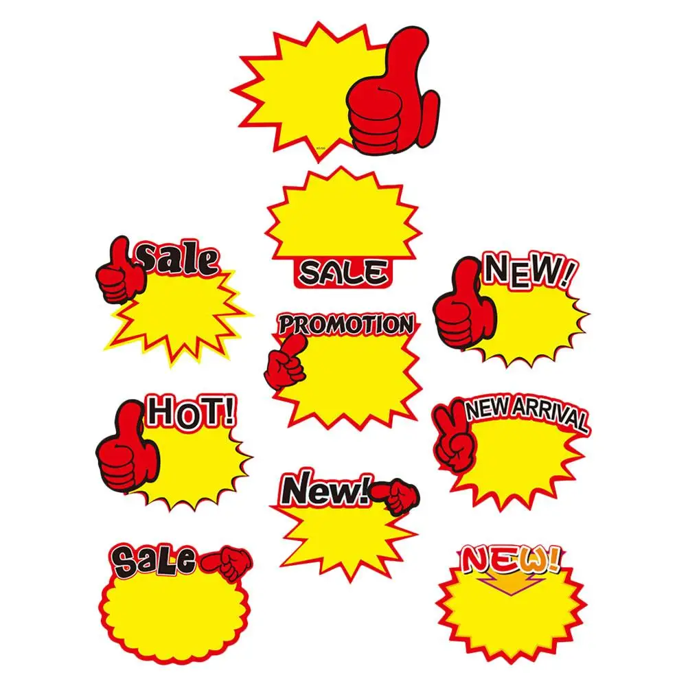 

100 Pcs Tag Advertising Stickers Commodity Shop Price Tags Mark Promotional Shop Tags Signs Retail Sale Event