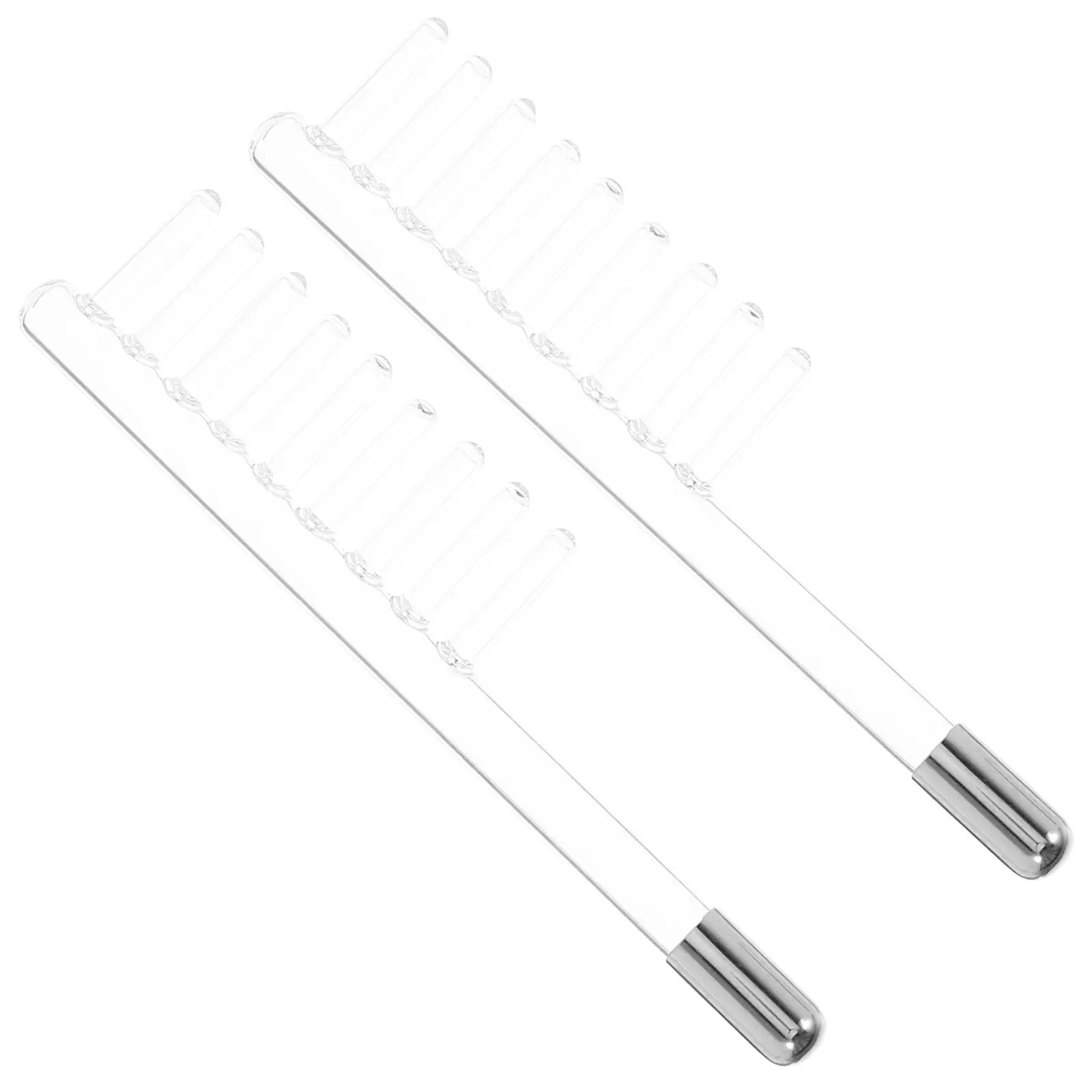 

2 шт. Непроводящие стеклянные электродные трубки для высокочастотного аппарата, сменные части для высокочастотного устройства для ухода за лицом