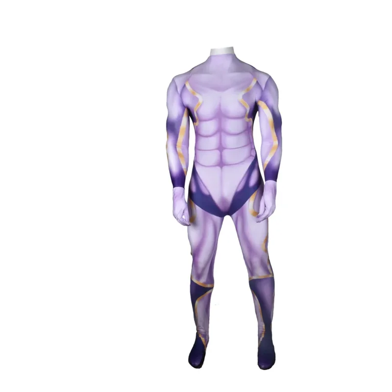 Anime JoJo's Bizarre Adventure Star Platinum Cosplay Costume Adults Kids Zentai Unisex Fullbody Lycra Bodysuit Halloween Clothes