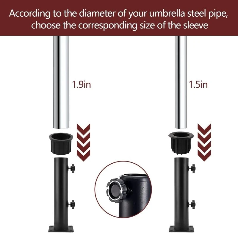 

Упаковка из 6 шт., основа для зонта для патио, опорное кольцо, заглушка, крышка, аксессуары для уличного зонта, аксессуары для