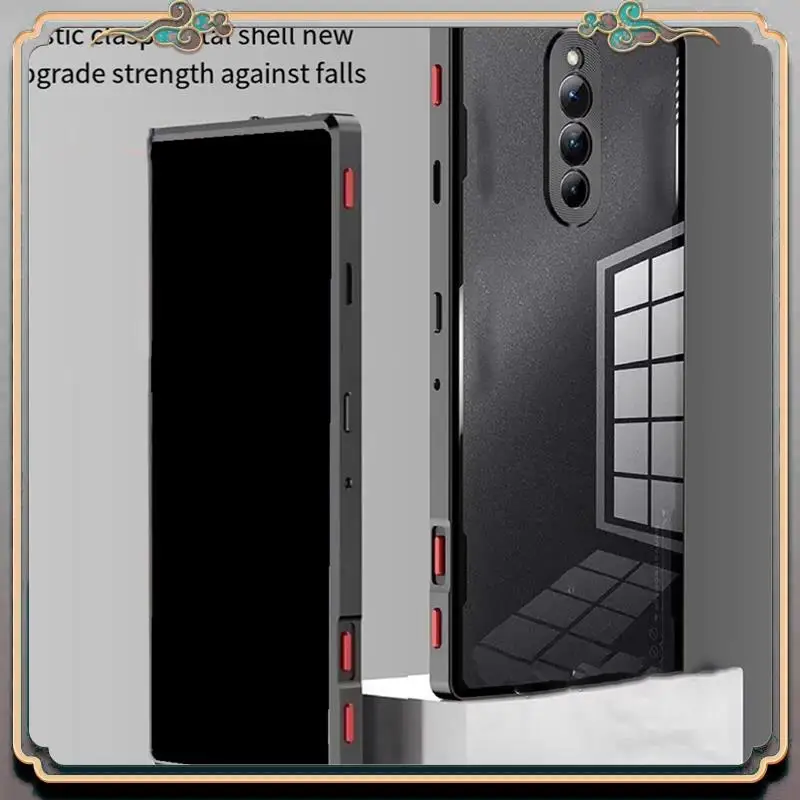 

Чехол из алюминиевого сплава с металлическим каркасом для Red Magic 8 Pro, прозрачный чехол для телефона, акриловая задняя крышка