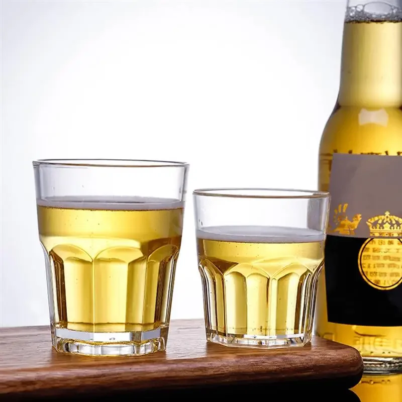 

6 Pcs Whiskey Cups Spirits Tumblers Beer Mugs Glasses Clear Acrylic Wine Cup Unbreakable