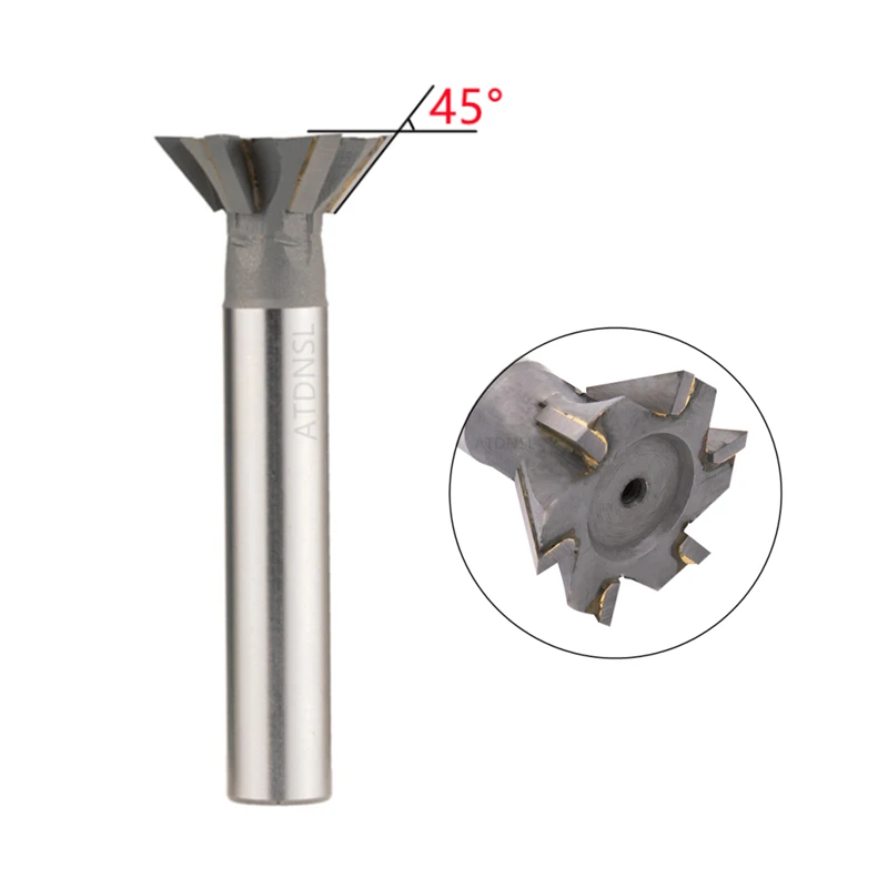 Dovetail Milling Cutter D12mm-D100mm 45 55 60 Angle T-slot Milling Cutter Welding Insert Tungsten Carbide Tools CNC Tool
