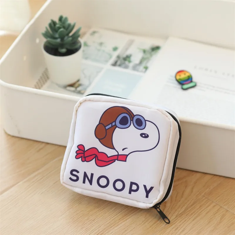 Snoopy Cartoon Cute Makeup Bag Cartoon Snoopy portamonete di grande capacità portamonete portatile per rossetto da ragazza