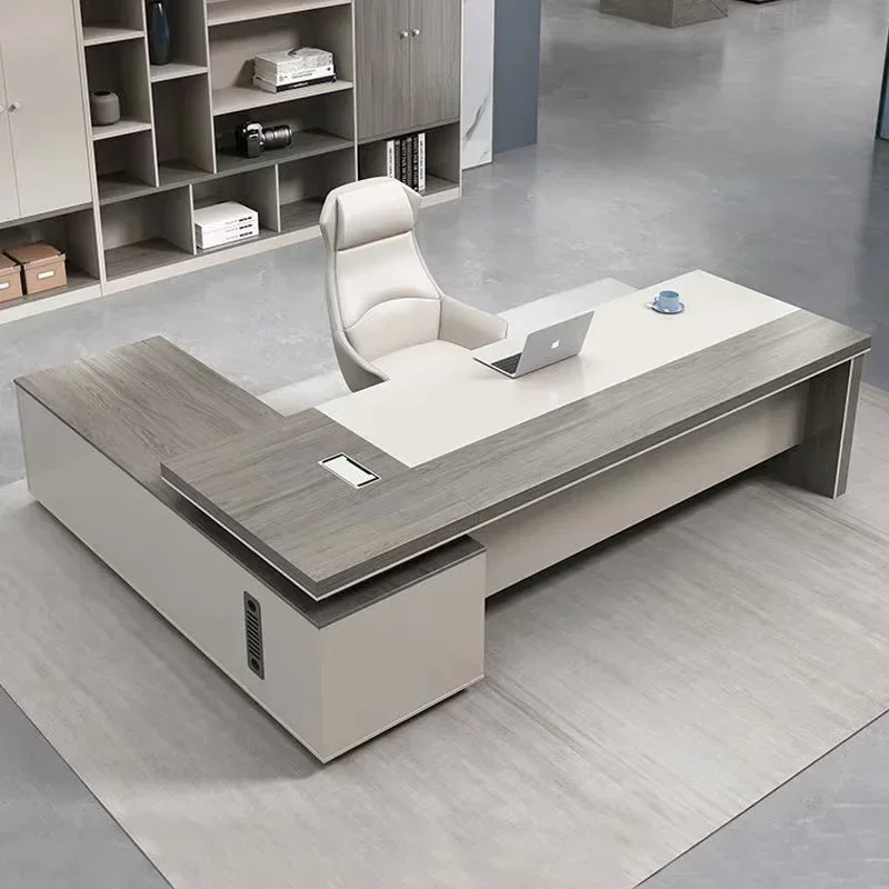 

Роскошные офисные столы с ящиками, угловые деревянные столы для хранения, компьютерные офисные столы, менеджер, простой дизайн, мебель Er Arbeitet LLOD