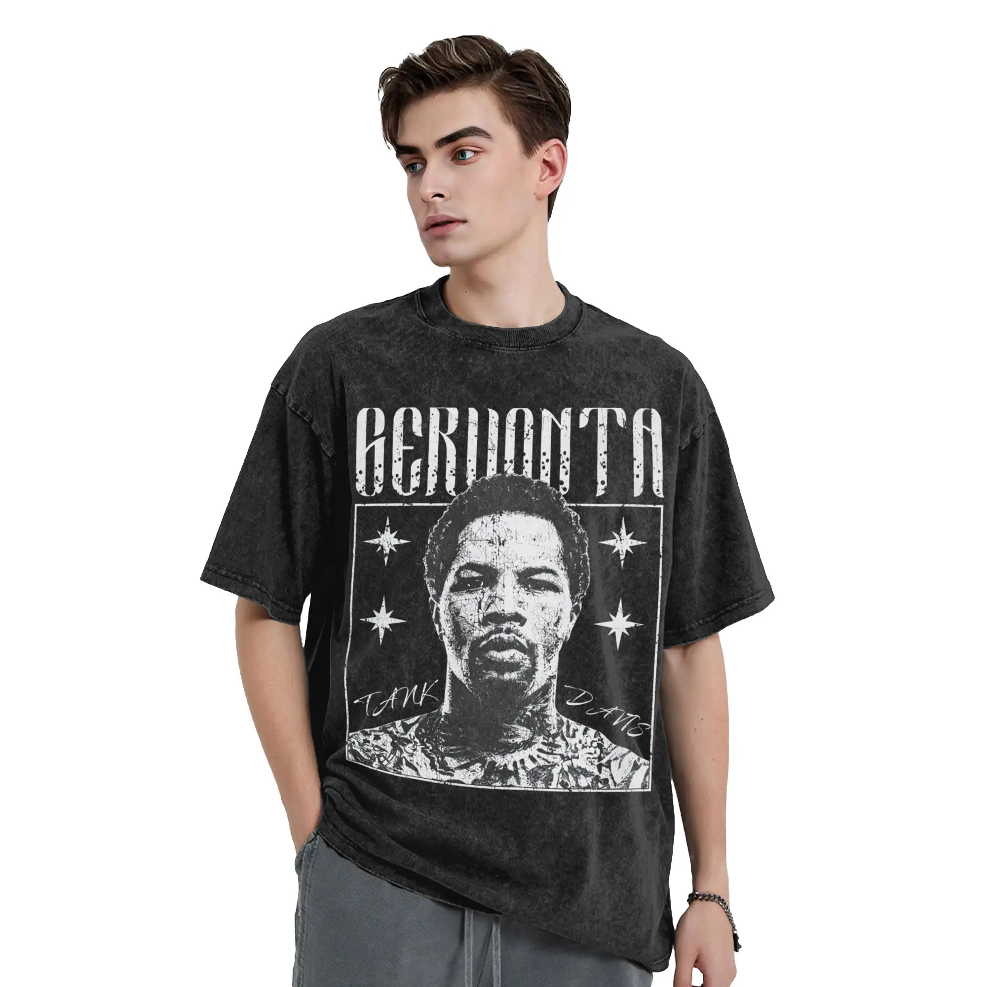 Gervonta Davis Boxing T-Shirts Men  Funny Pure Cotton Tee Shirt Crew Neck Short Sleeve T Shirt Birthday Present Clothing
