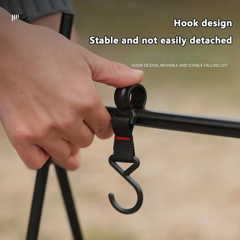 1/5pcs Outdoor Camping Moveable Hooks Detachable S-Shaped Hooks Hanging Storage Rack Multifunctional Outdoor Tools