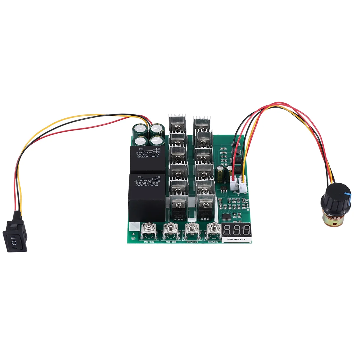 Newest DC 10-55V 12V 24V 36V 48V 55V 100A Motor Speed Controller PWM HHO RC Reverse Control Switch with LED Display