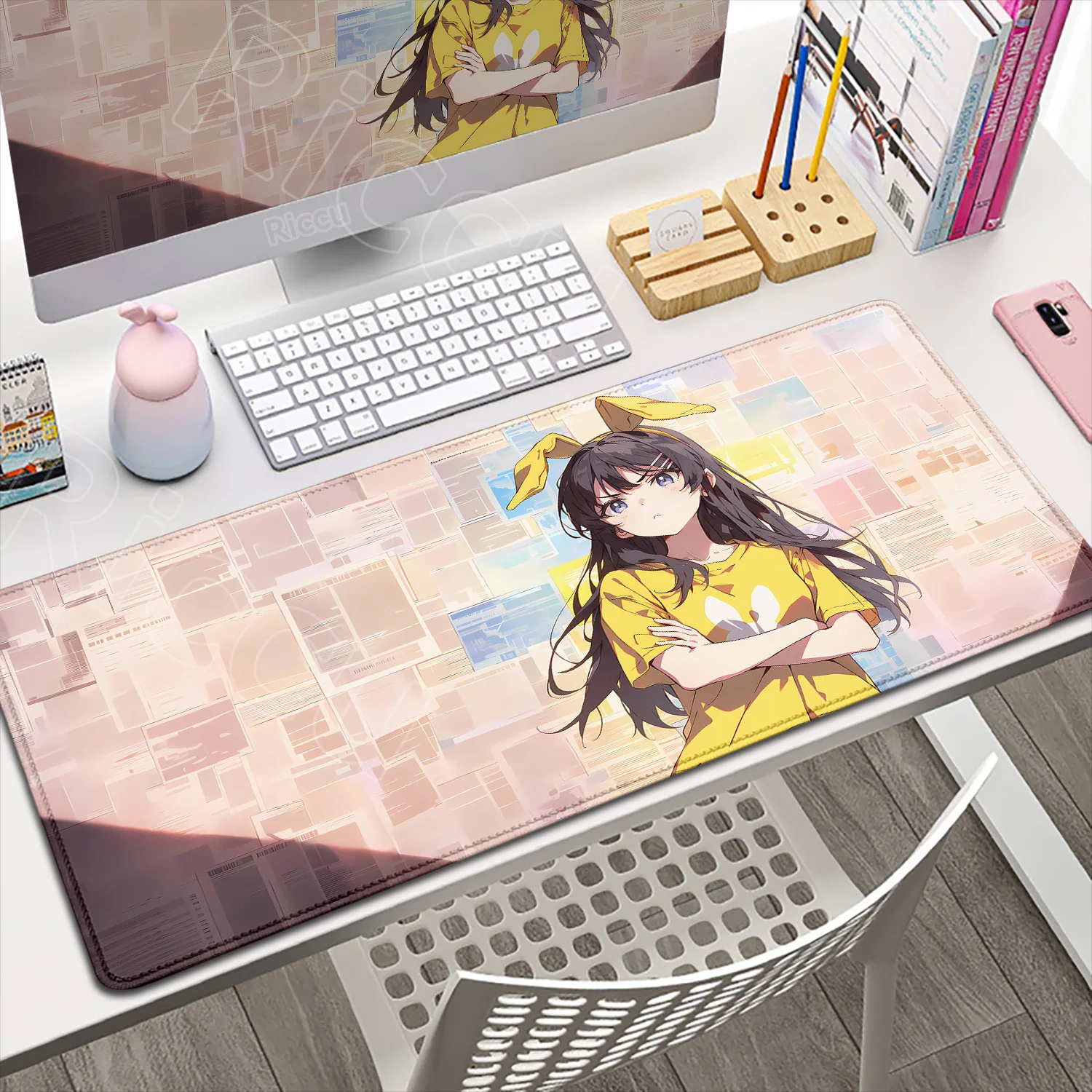 

HD Печать Bunny Girl Sakurajima Mai Коврик для мыши Kawali Сексуальные девушки Коврик для мыши Расширенные коврики для игровой клавиатуры Большой коврик для игрового стола XXL