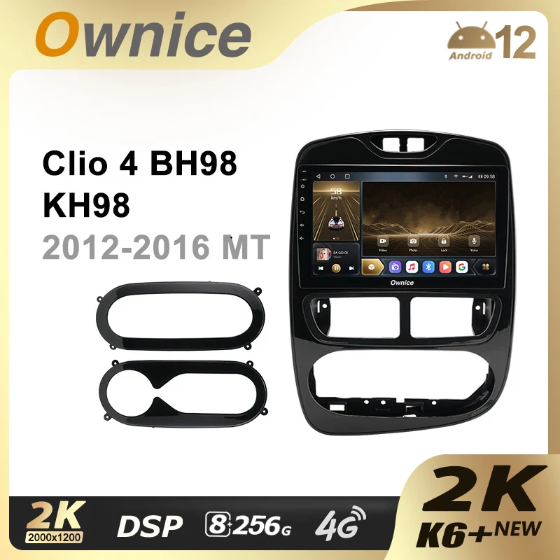 

Ownice K6+ 2K 8+256G Car Radio for Renault Clio 4 BH98 KH98 2012 - 2016 android 12.0 support Interior Atmosphere Lamp 360 4G LTE