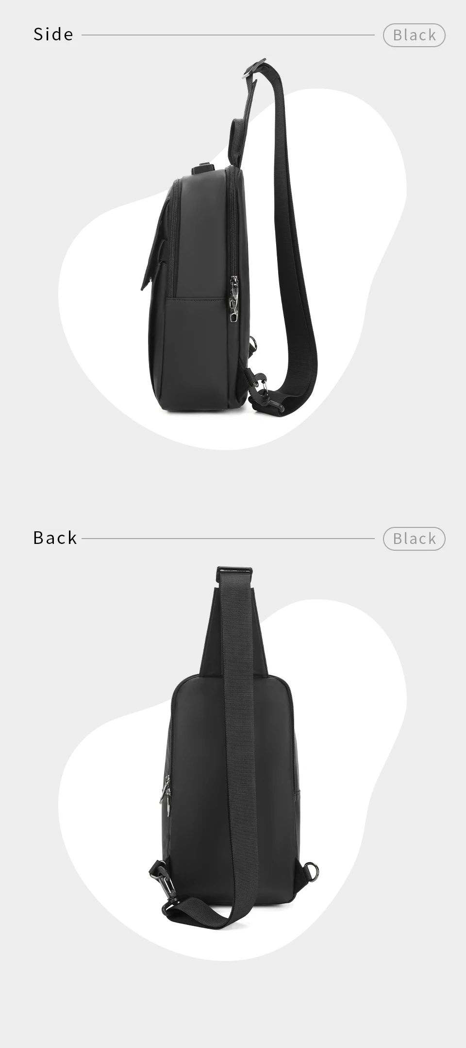 Tigernu Brusttasche für Herren, 9,7 Zoll, IPad-Tasche, koreanischer Stil, Umhängetasche, wasserdichte Umhängetasche, Anti-Diebstahl-Tasche für Herren, TSA – Detail 18