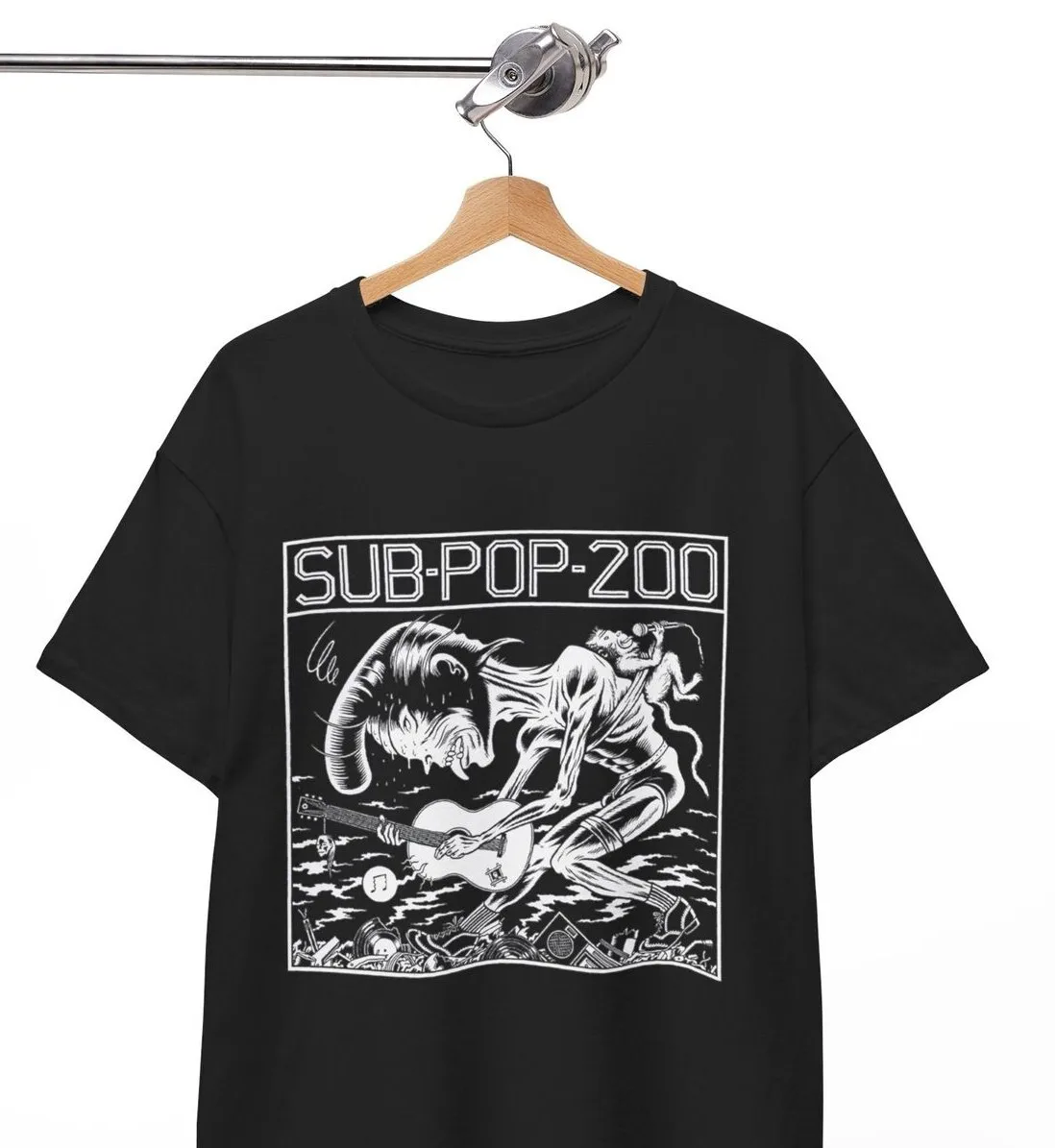Sub-Pop-200 Camicia Indossata Da Kurt Cobain, Indossata Da Kurt Cobain. Camicia Unisex