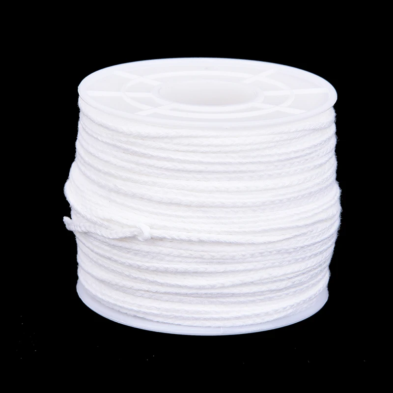 1pc 61m X 2.5mm Spool Of Cotton Square Braid Candle Wicks Core For Candle Making