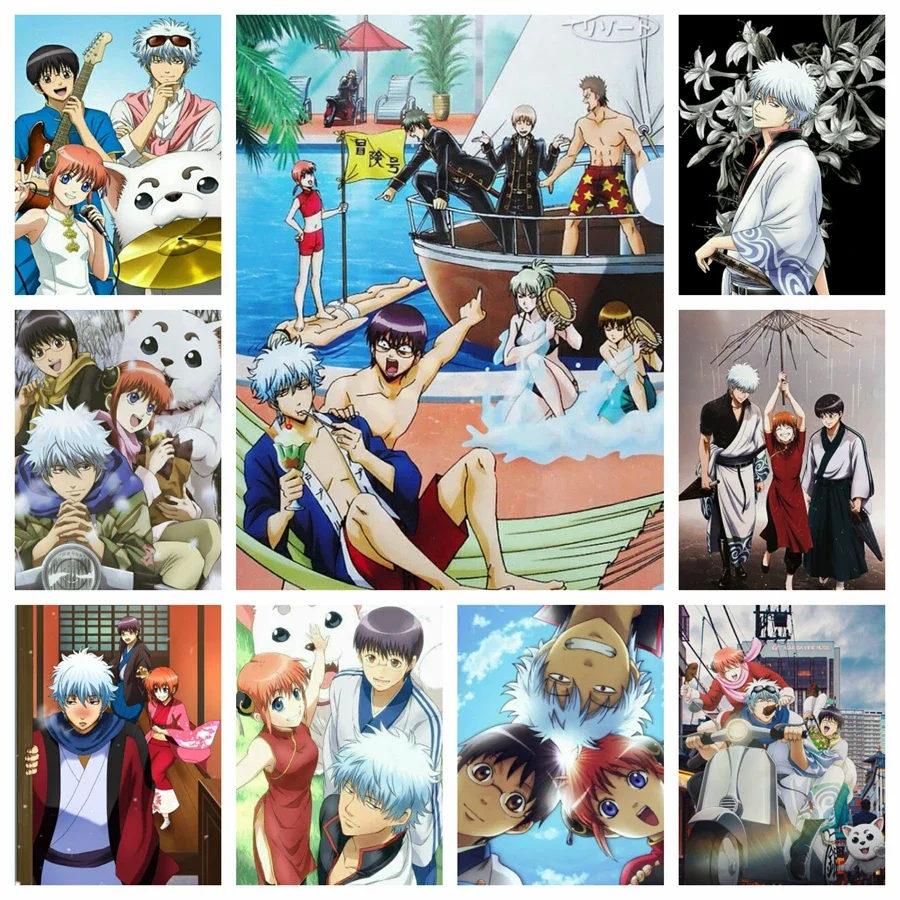

GINTAMA 2024, новый 5D DIY комплект алмазной живописи, алмазная вышивка, цветная картина маслом, ручная мозаика, художественное украшение дома, подарок