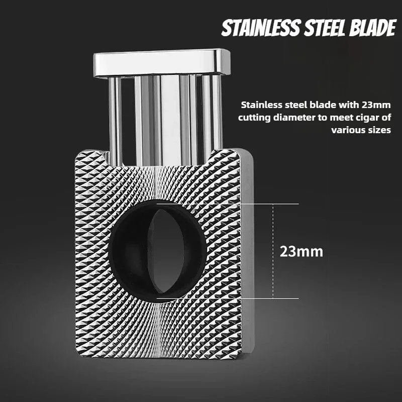 

Premium Stainless Steel Cigar Shears - V-Spring Portable Scissors Double-Edged Sharp Cigar Cutter Knife Travel Gift Set for Men